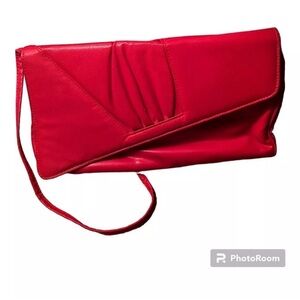 Vintage Red Clutch Shoulder Bag